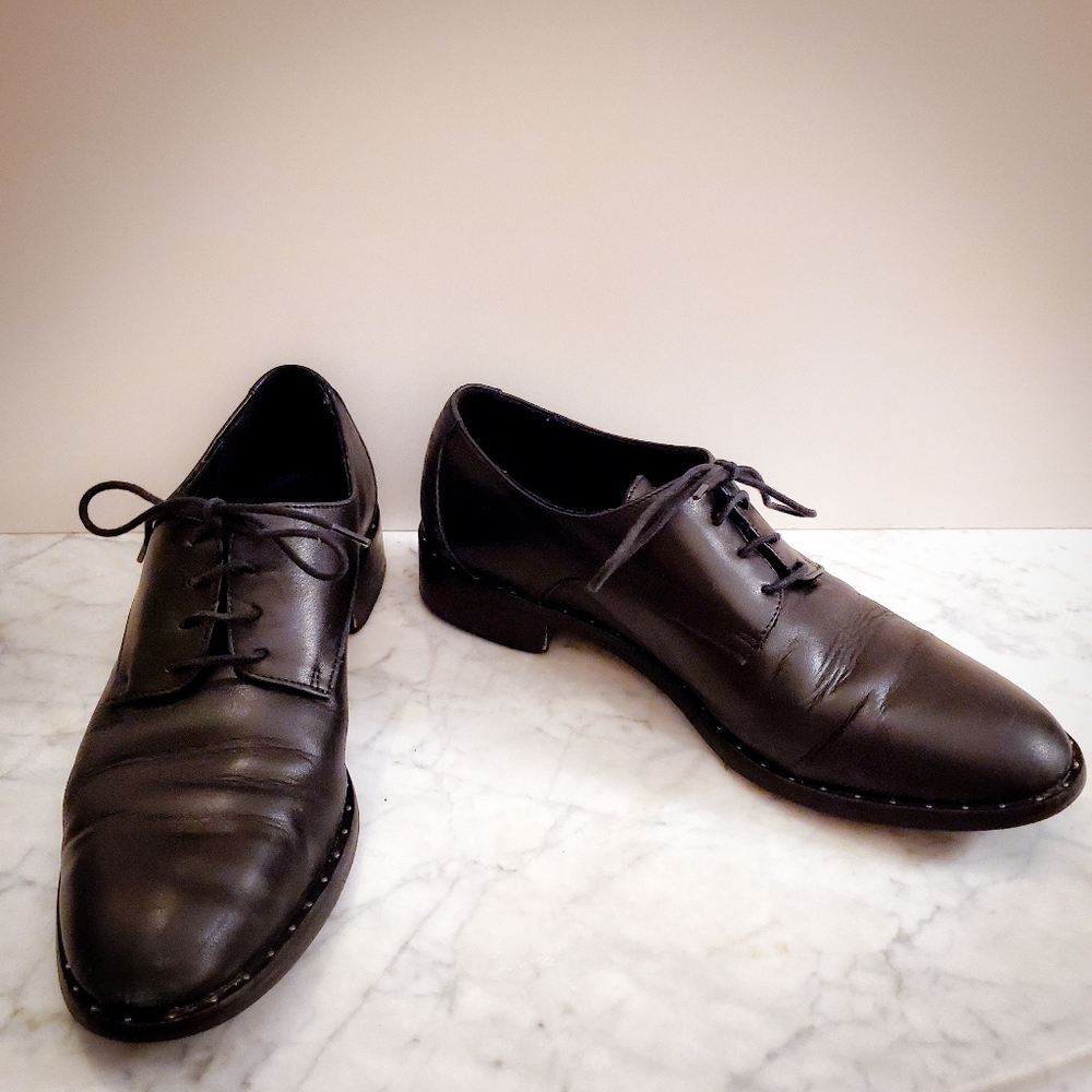 Barbara Barbieri Metal Stud Black Oxfords
